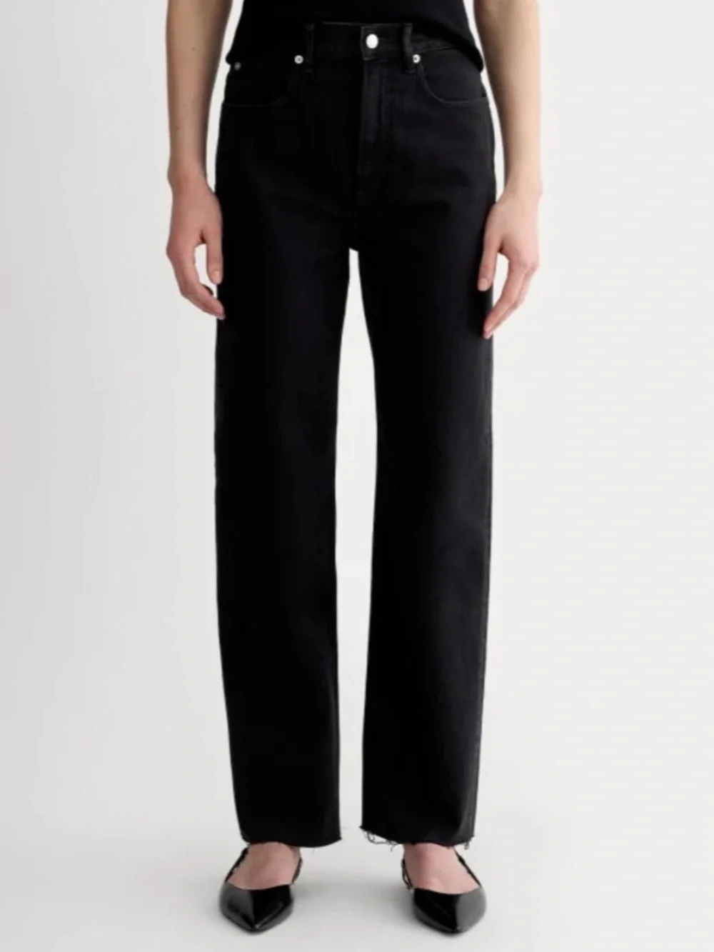 Everlane Way High Organic Cotton Jeans Black